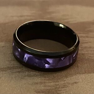 🆕Men’s wedding band. Size 10. Black and purple. NIB.